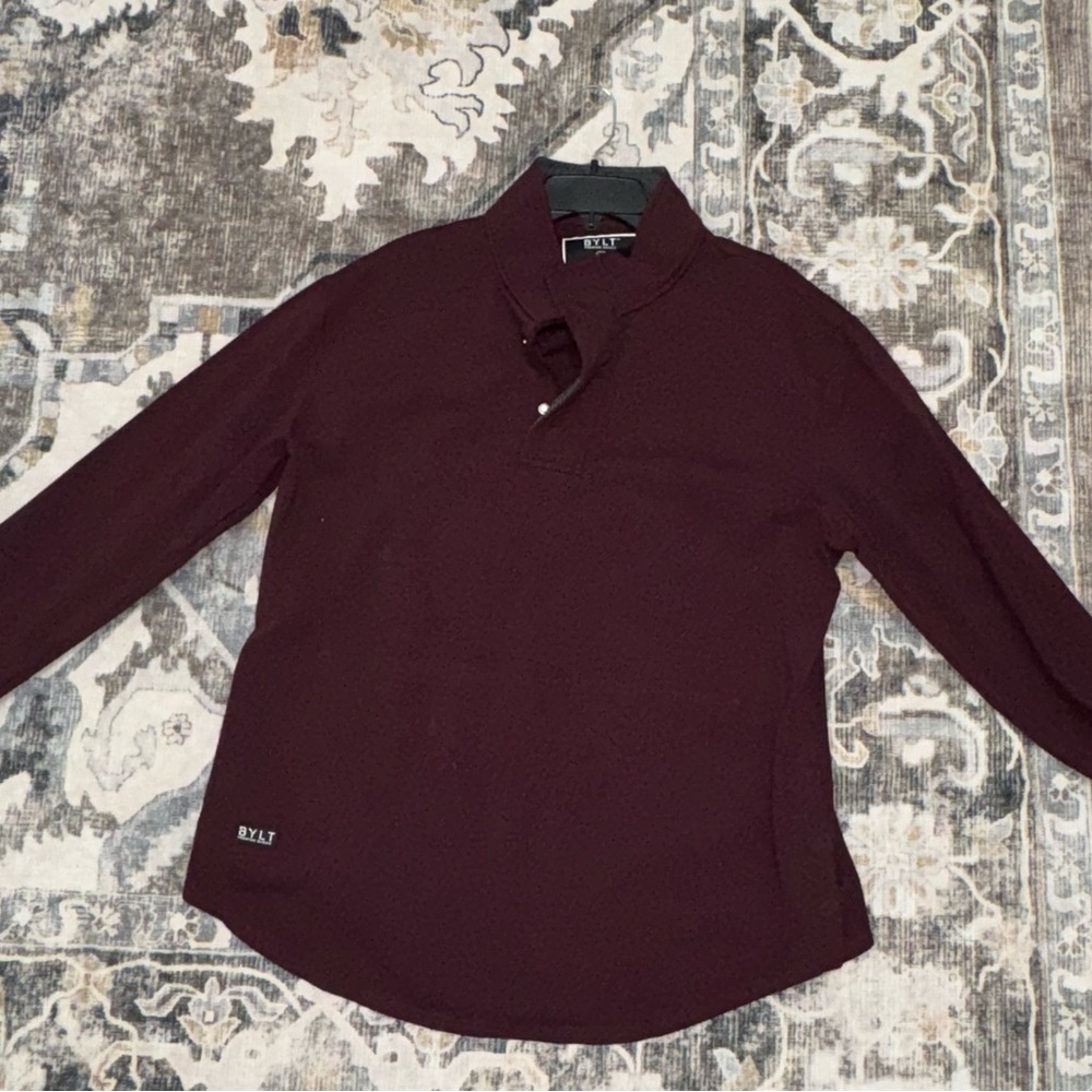BYLT Basics Men's Zip Up Sweater - Burgundy